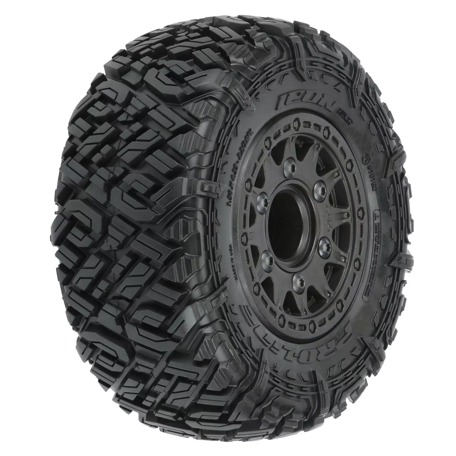 1/10 Icon M2 Front/Rear 2.2"/3.0" SC Mounted 12mm Blk Raid (2) - PRO1018210