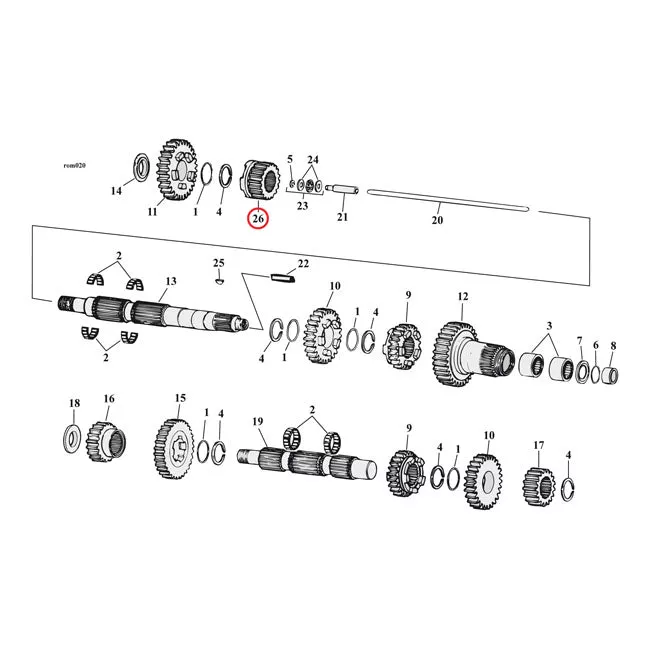 Andrews Gear, First Mainshaft for Harley-Davidson