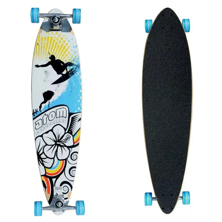 Atom 39" Pin Tail Longboard Blue Surf 91003