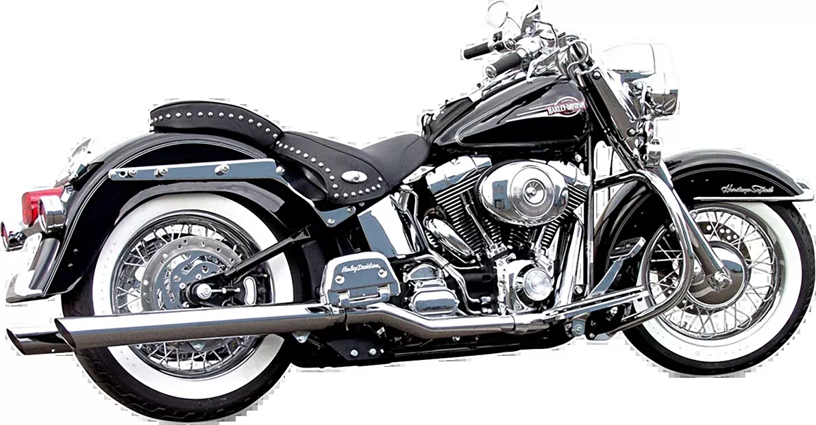 Bassani Slip-On Mufflers For Harley-Davidson Softail With True Dual Headers