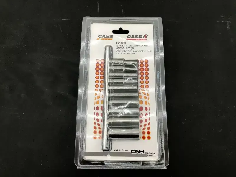 Case IH 10pc 1/4″ Dr Deep Well Standard Socket Set Snap on Blue Point