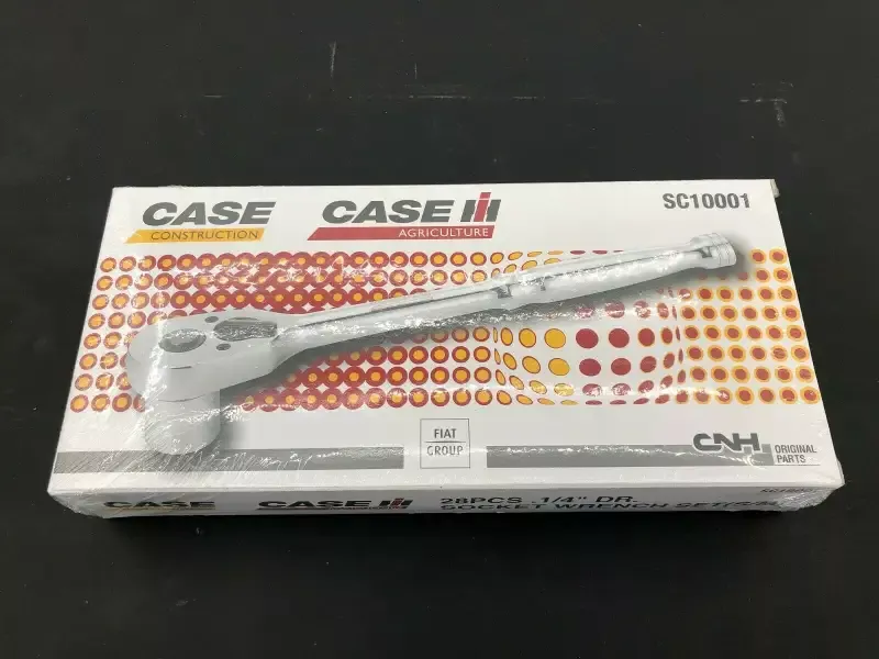 Case IH 28pc 1/4″ Dr Socket Set w/ Ratchet STD Metric Snap on Blue Point