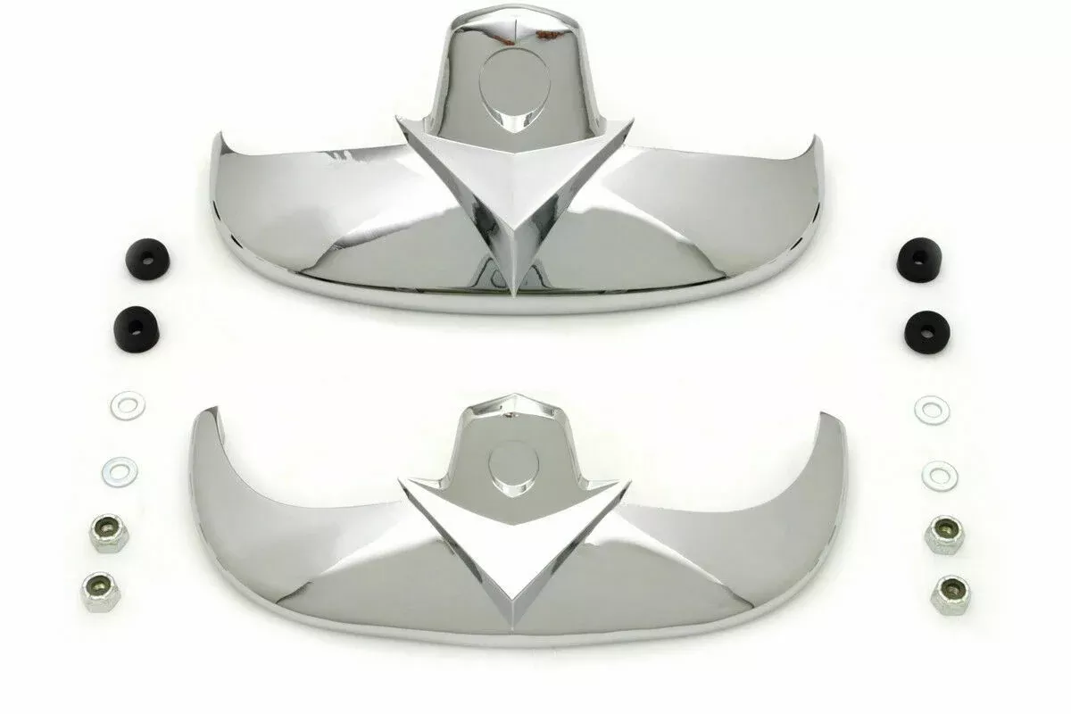 Chrome Fender Tip Set For Harley-Davidson FL Springer