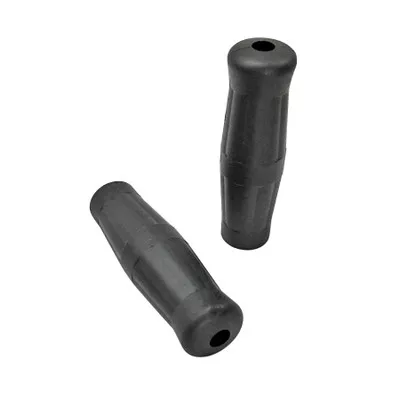 "Coke Bottle” Style Rubber Grips - Black, For Use with 1" Handlebars and Exterior Cables