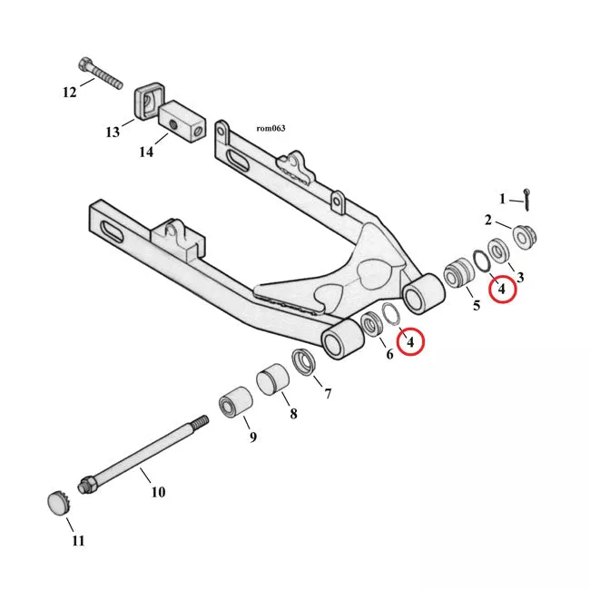 Cometic O-Ring, Filler Plug/Swingarm For Harley-Davidson