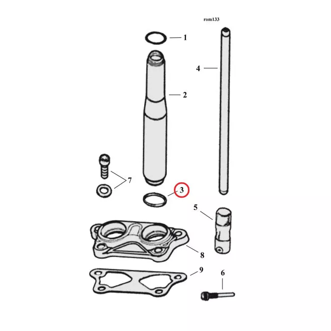 Cometic O-Ring Pushrod Cover. Lower For Harley-Davidson