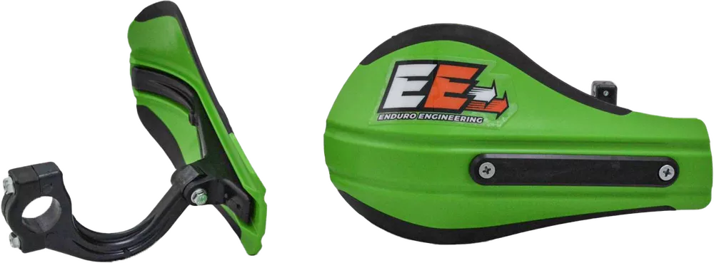 Composite Mount Moto Roost Deflectors Green with Mounting Hardware