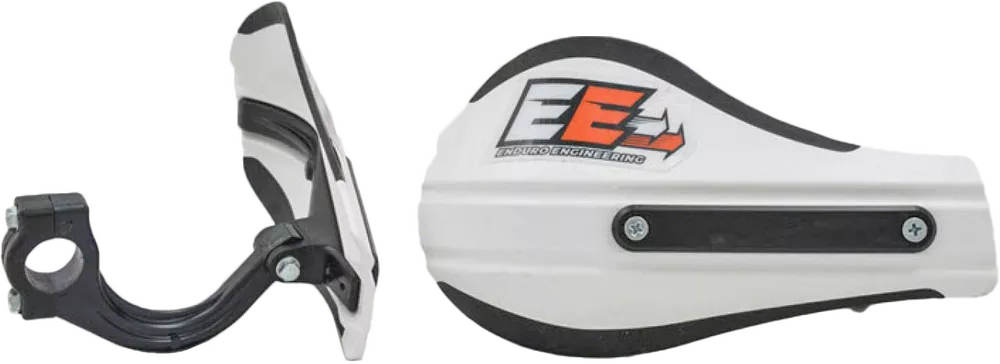 Composite Mount Moto Roost Deflectors White with Mounting Hardware
