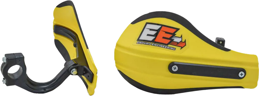 Composite Mount Moto Roost Deflectors Yellow with Mounting Hardware