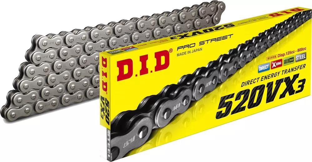 DID 520VX3 X-Ring Chain 118L (Natural)