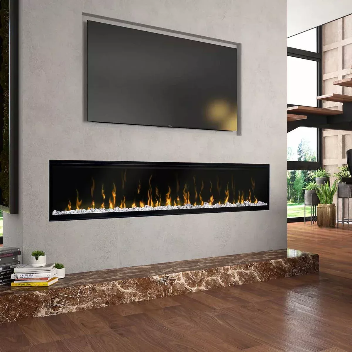 Dimplex IGNITE XL 74" Wall Mounted Linear Electric Fireplace, XLF74