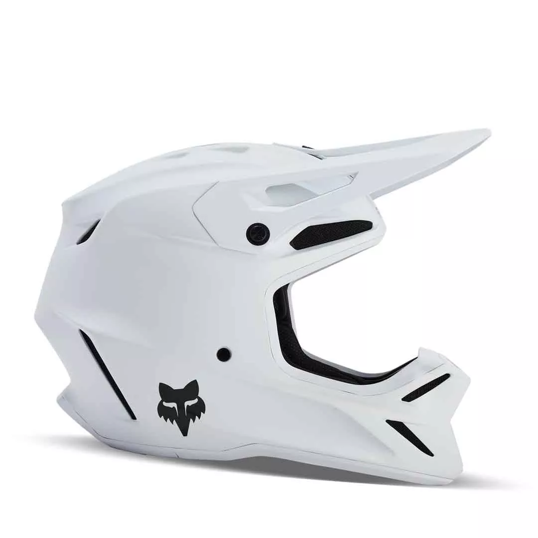 Fox V3 Solid Helmet MT WHT