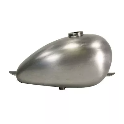 “Frisco Peanut” Style Gas Tank with Low Tunnel and Early Cam Bayonet Gas Cap Bung - Steel, 1.8 Gallon