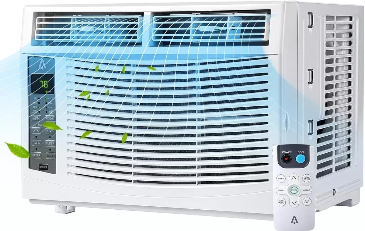 Gaomon Window Air Conditioner, Remote Control, Dehumidifier