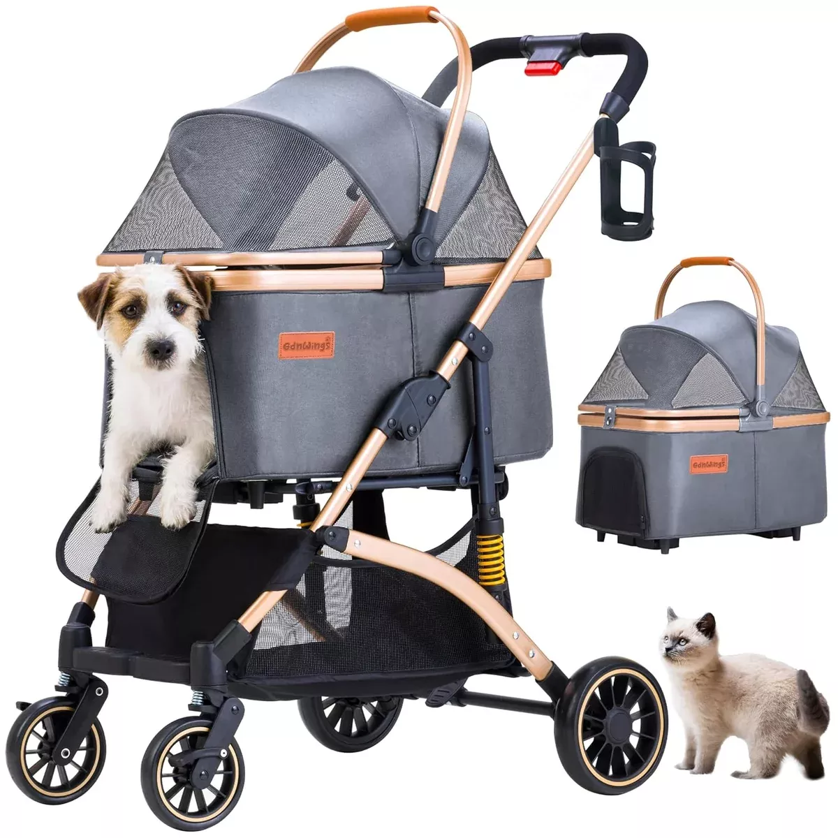 GdnWings Pet Stroller for Small Dogs