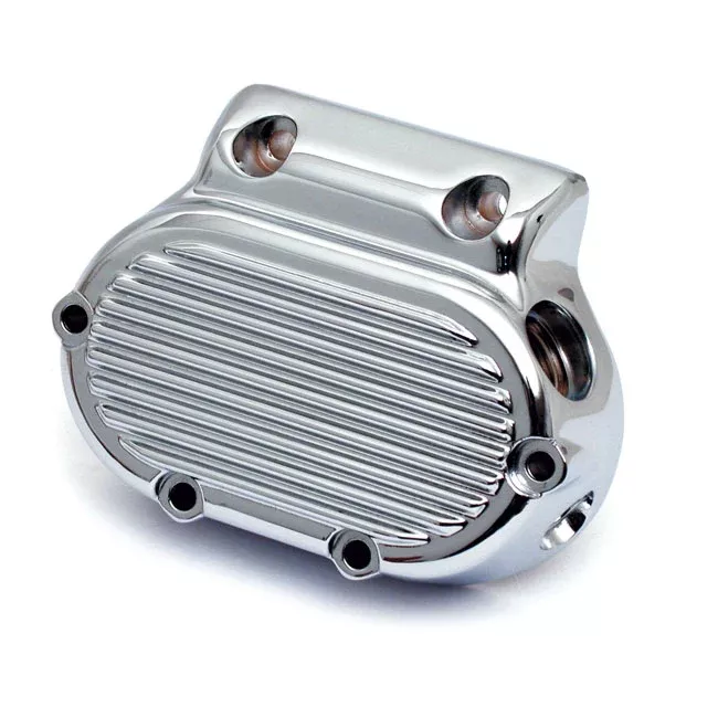 Grooved Transmission End Cap, Chrome Cable Clutch for Harley Davidson