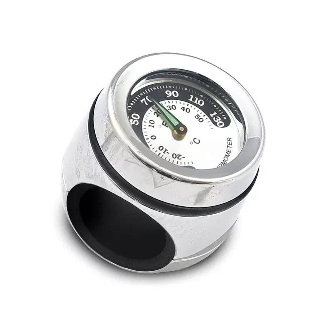 Handlebar Mounted Thermometer, Chrome For Harley-Davidson