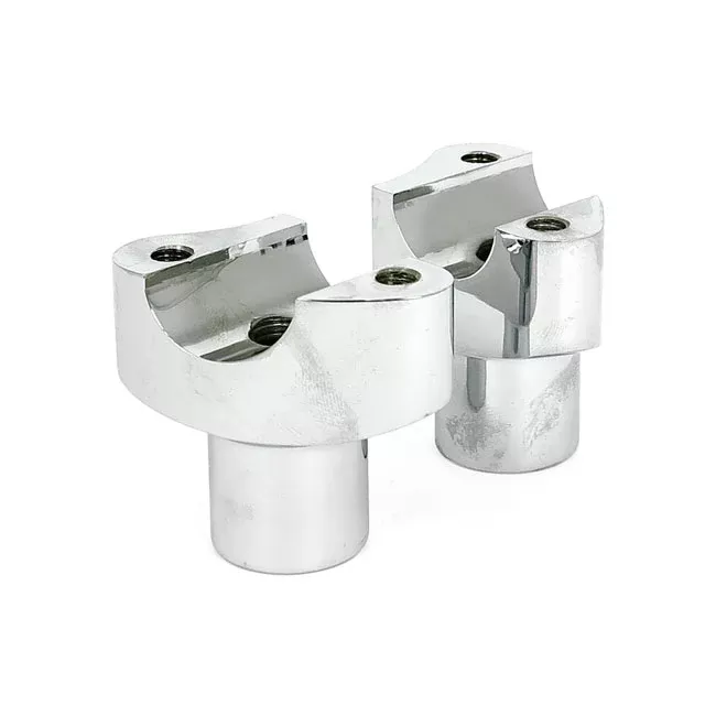 Handlebar Towers For Harley-Davidson 2" Straight Riser Set Forged Chrome