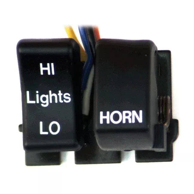 High/Low/Horn Handlebar Switch Assembly. Black for Harley-Davidson