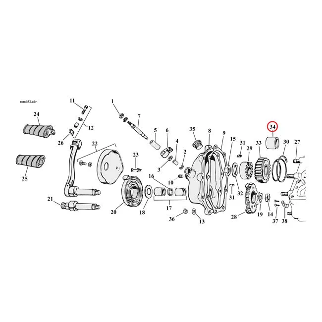 Hub, Starter Gear for Harley-Davidson