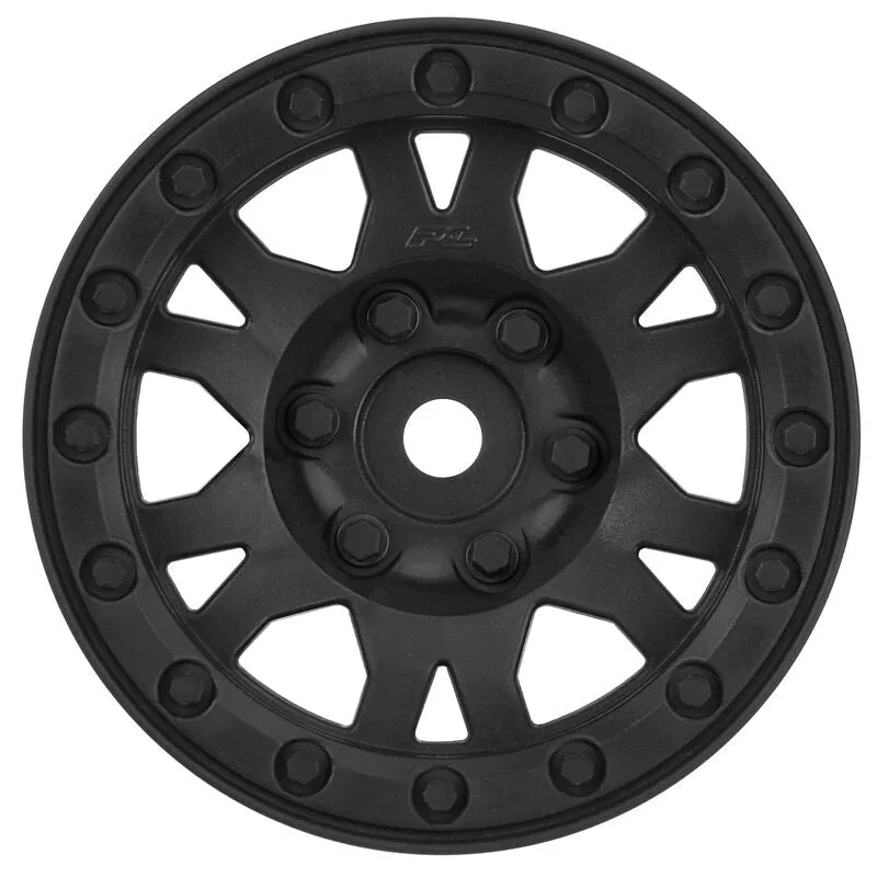 Impulse 1.9, Plastic, Black, Bead-Loc, Front/Rear Wheels (2): Crawler
