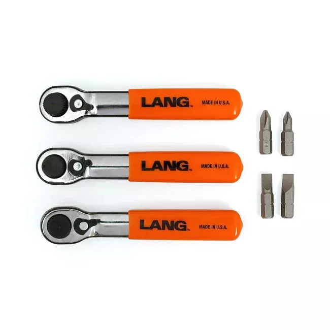 Lang Tools, Mini Ratcheting Bit Wrench. Fine Tooth