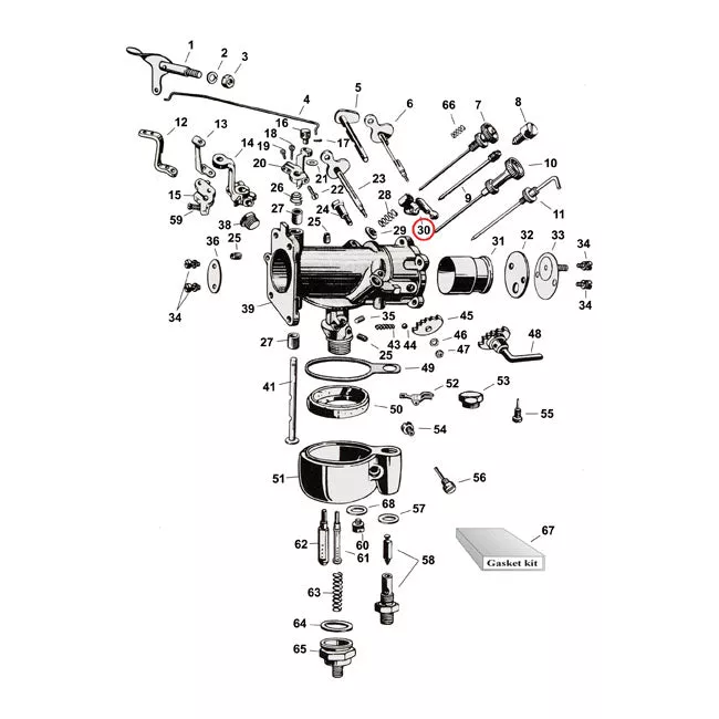 Lever, Needle Valve For Harley-Davidson