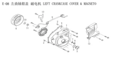 Lifan Kp Mini Magneto rotor assembly assembly
