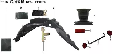 Lifan KP200 back reflector