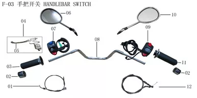 Lifan Lf250-D Throttle Grip Combination