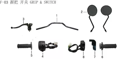 Lifan X-Pect 200 Directional Handlebar