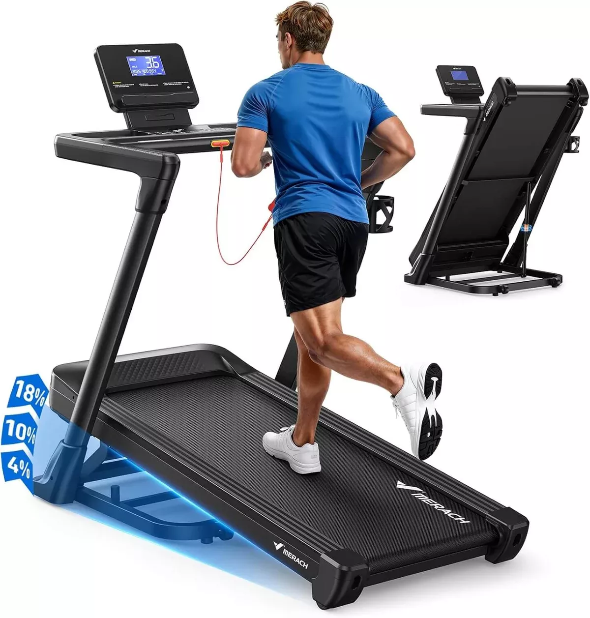 MERACH T31B1 Running Incline Foldable Treadmill