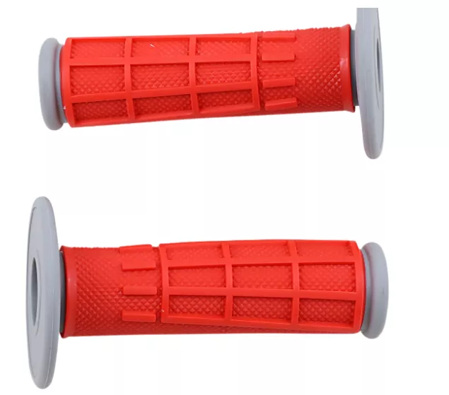 Moose Racing Comp Diamond Half-Waffle Grips (Red)