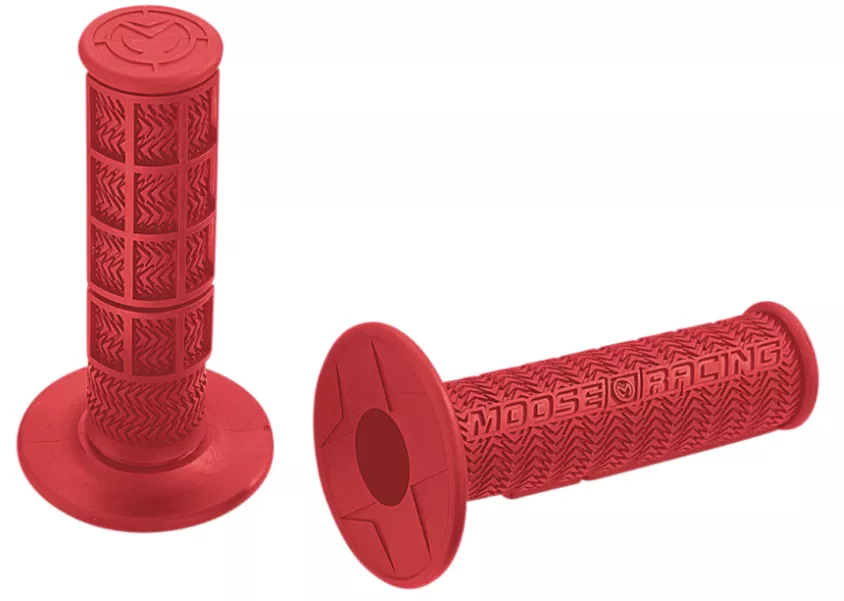 Moose Racing Flange Style Stealth MX Grips (Red)