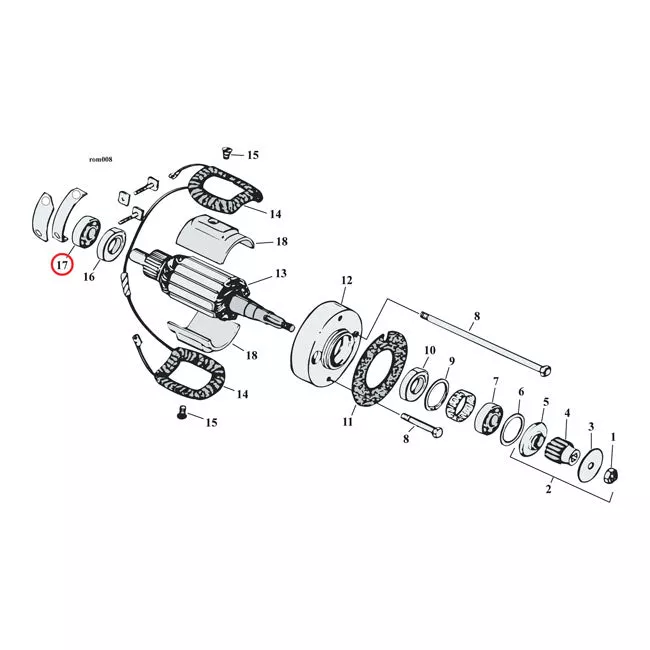 Needle Bearing, Generator For Harley-Davidson