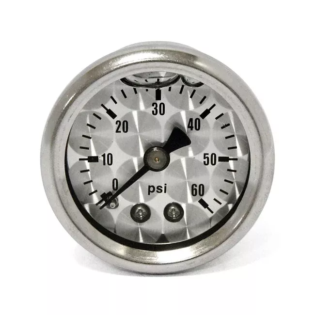 OIL PRESSURE GAUGE ENGINE-TURNED 60PSI FOR HARLEY-DAVIDSON