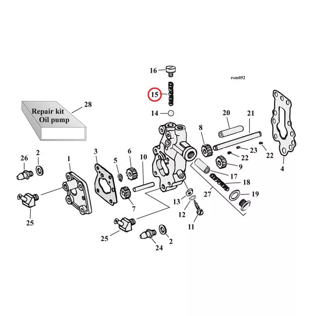 Oil Pump Check Valve with Spring for Harley-Davidson