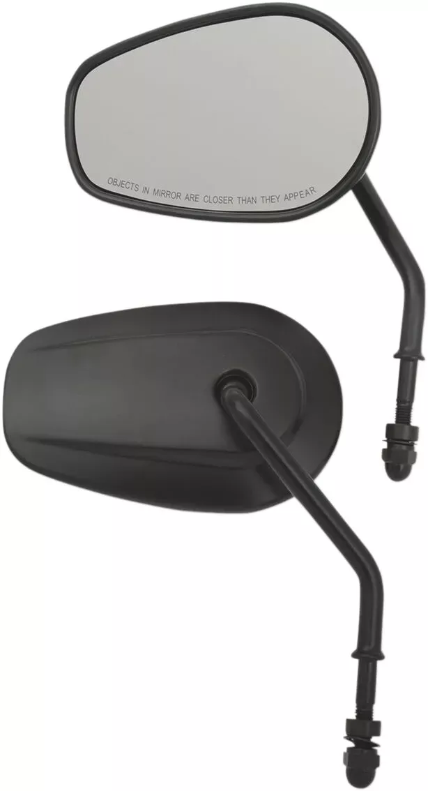 Pair of black approved rearview mirrors for Harley-Davidson