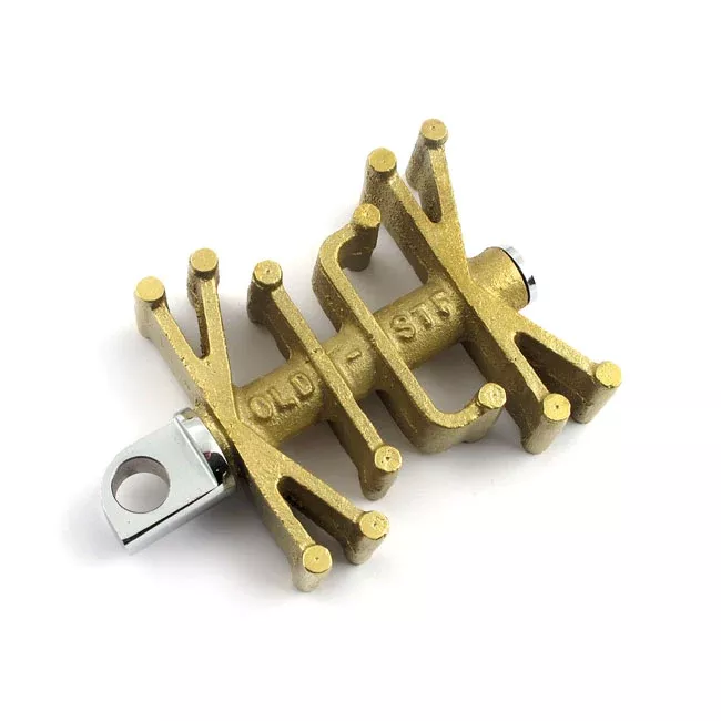 Paughco, 'Old Stf' Brass Kickstarter Pedal. Clear for Harley-Davidson
