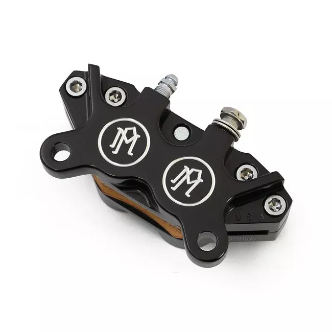 Performance Machine 4-Piston Black Brake Caliper for Harley-Davidson
