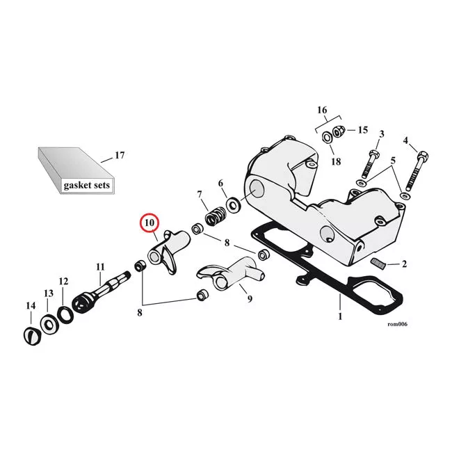 Rear Exhaust Rocker For Harley Davidson