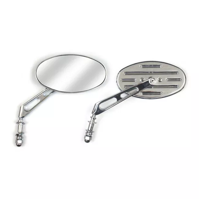 Slotted Cateye Mirror, Short Stem For Harley-Davidson
