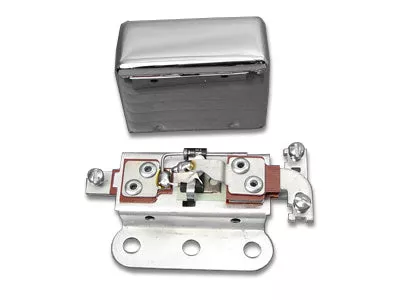 Solid State 6 Volt Relay with Smooth Chrome Cover For Harley-Davidson 1938-1957