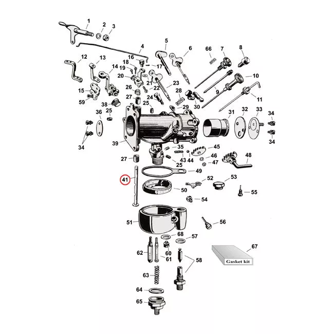 Throttle Shaft, Linkert For Harley-Davidson