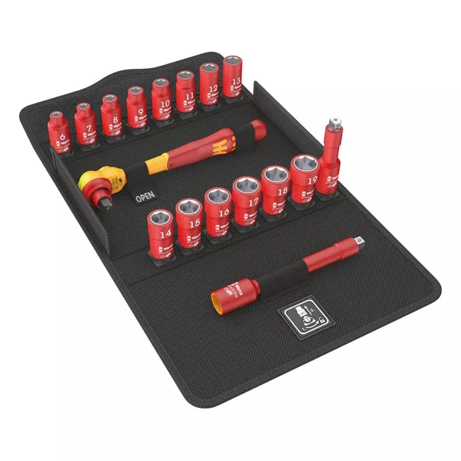 Wera 3/8" Zyklop VDE Ratchet Set