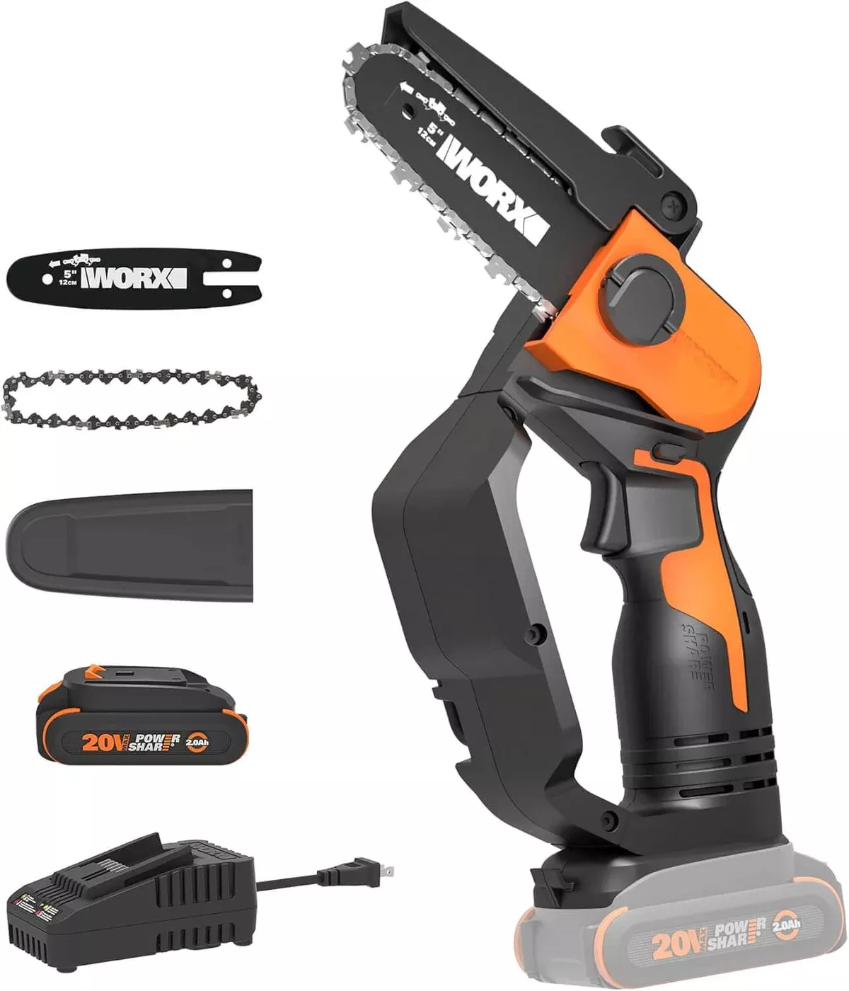 WORX WG324 20V 5" Mini Cordless Chainsaw
