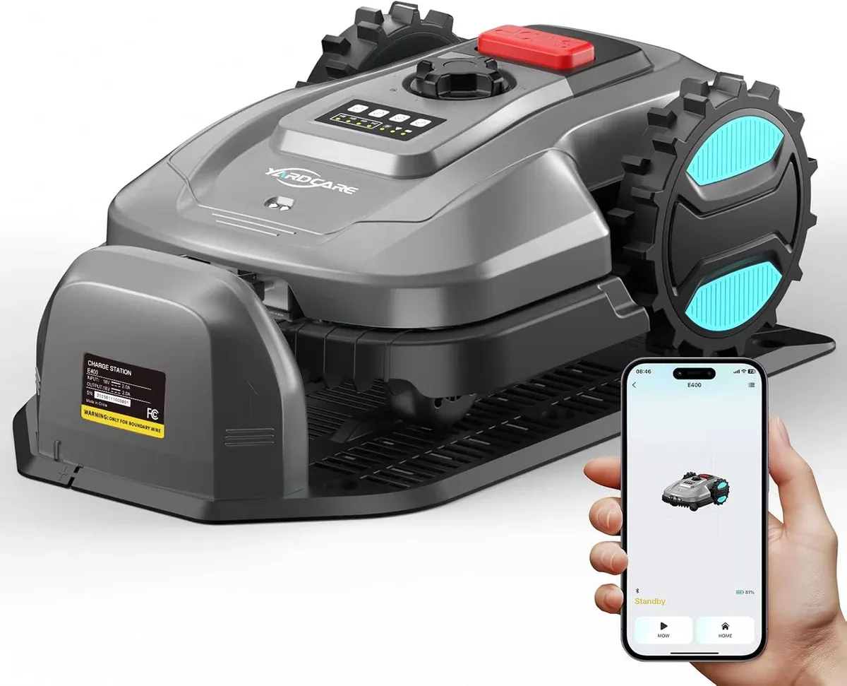 YARDCARE E400-DG Robot Electric Lawn Mower with App Control